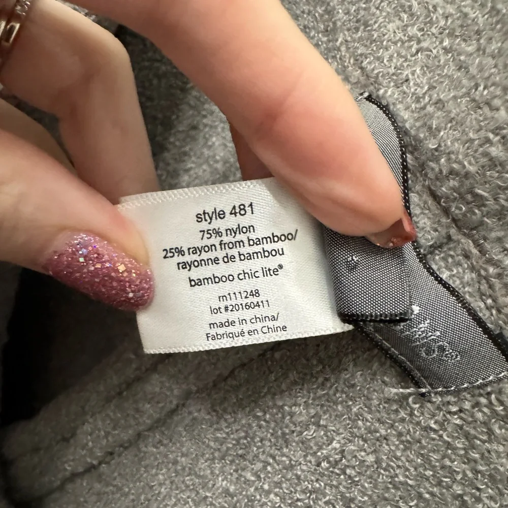 Barefoot Dreams Cozy Gray Knit Pants - Picture 3 of 3